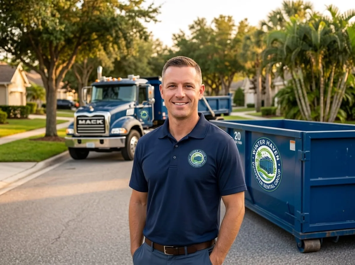 Roll-off dumpster load headed to the Polk County North Central Landfill from Winter Haven FL
